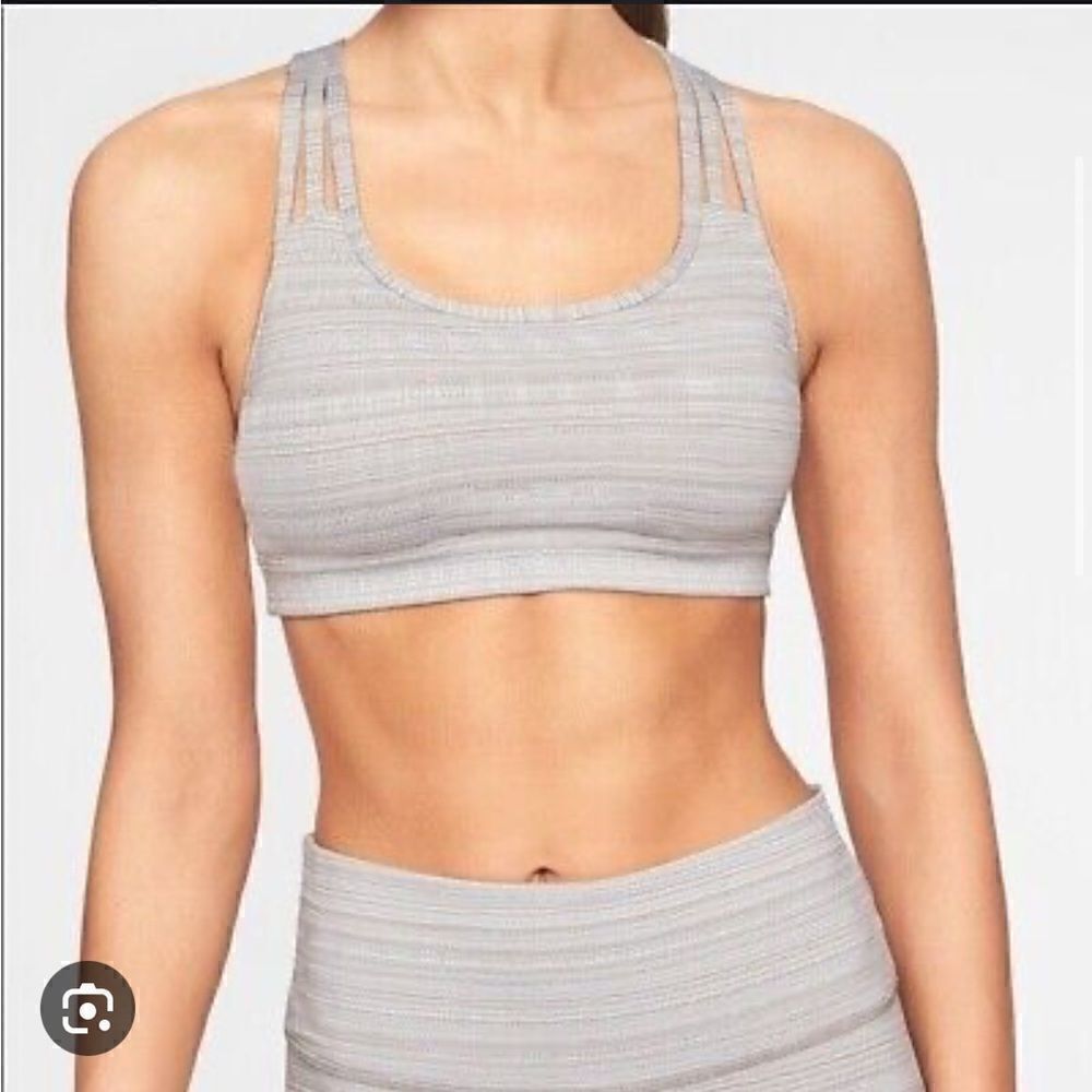 Athleta Sports Bra Stripe Jacquard Fully Focused Chaturanga